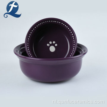 Groothandel aangepaste ronde hond kat Dowl keramische Feeder